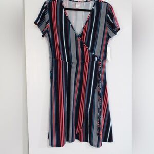 No Boundaries Dress Color: Pink/Blue/Dark Blue/Black/White Size XL